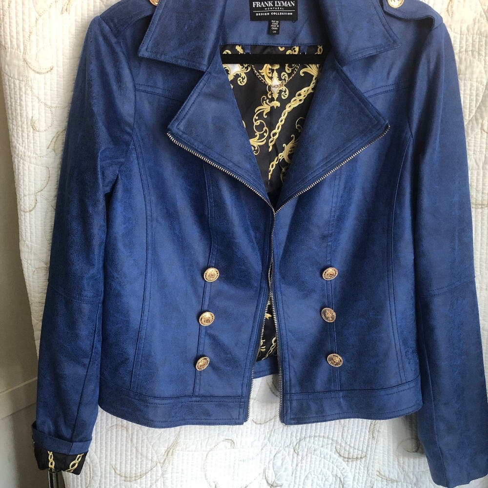 Frank Lyman bomber jacket faux suede